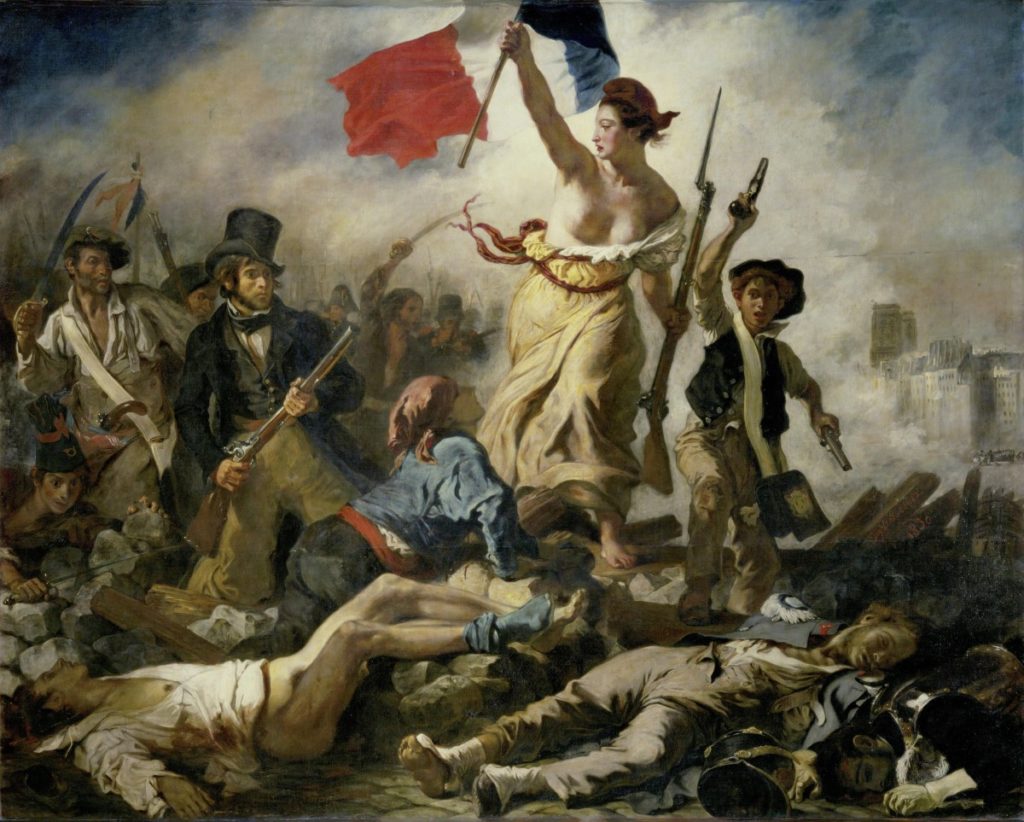 La liberté guidant le peuple. Tableau d'Eugène Delacroix
